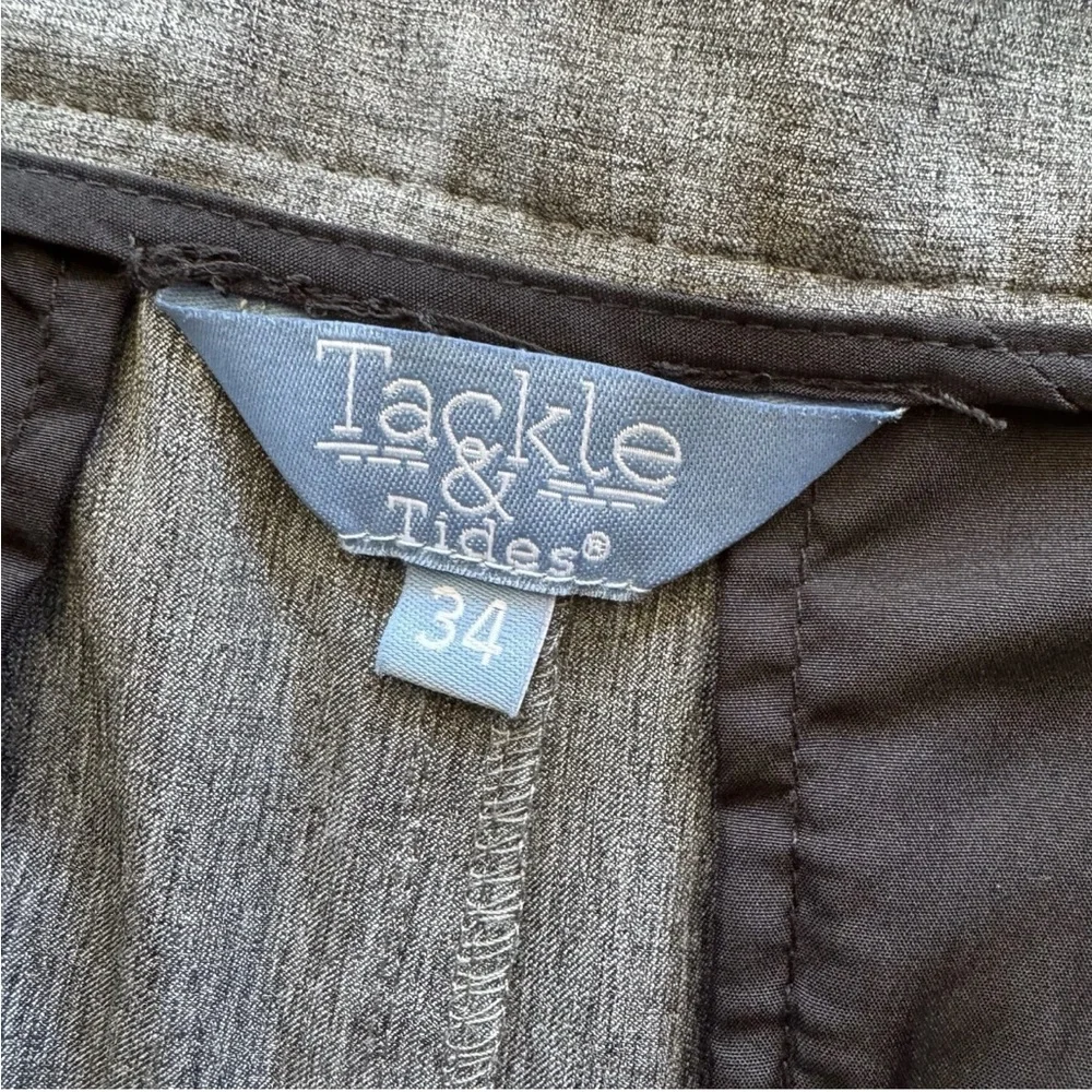 Tackle & Tides Chino Golf Shorts Mens Size 34 Gray Grey Dress Casual Pockets